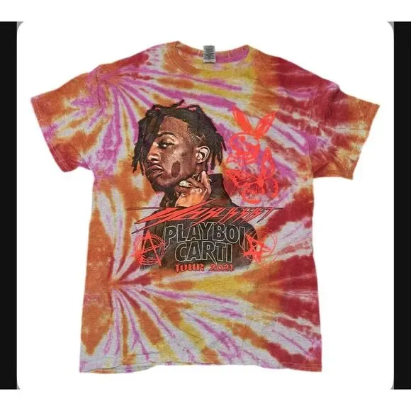 Playboi Carti Tour Tie-Dye Tee - Picture 1 of 5